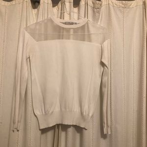 Zara White Shell Sweater